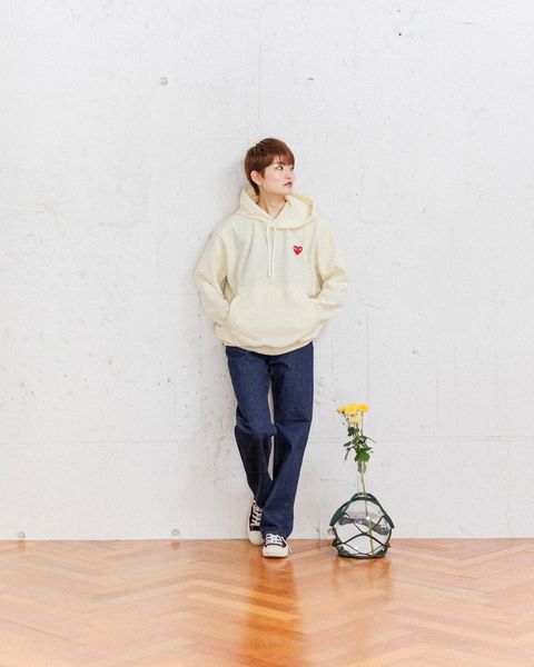 PLAY COMME des GARCONS ワンポイントパーカーstyle.2025.2.10
