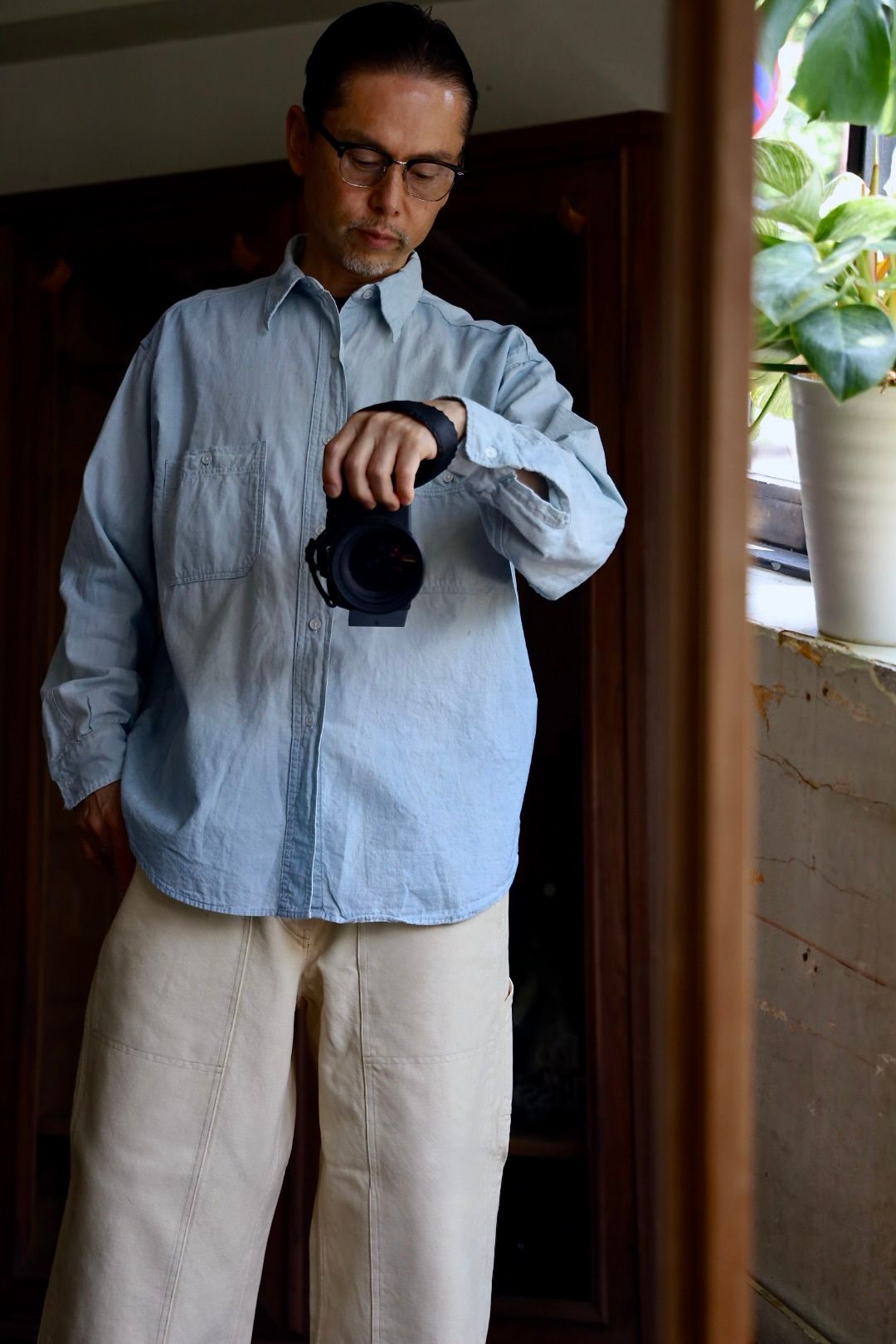 アプレッセ 2025 STYLE2 Vintage Chambray Shirts(25AAP-02-04)BLEACH☆6月28日(土)発売！