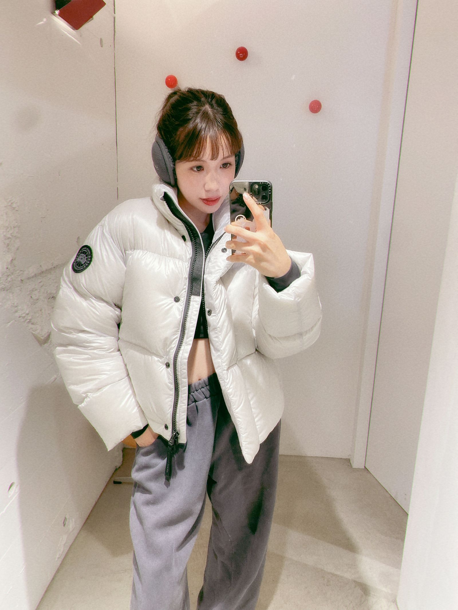 CANADA GOOSE レディース新作Cypress Cropped Puffer Black Label style.2024.10.11