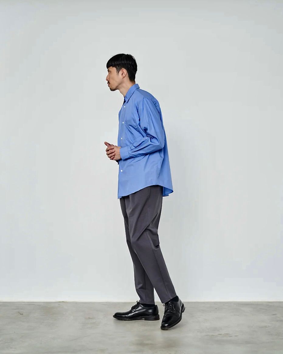 Graphpaper - グラフペーパー24SS シャツ Broad Regular Collar Shirt (GM241-50005B)BLUE  | mark