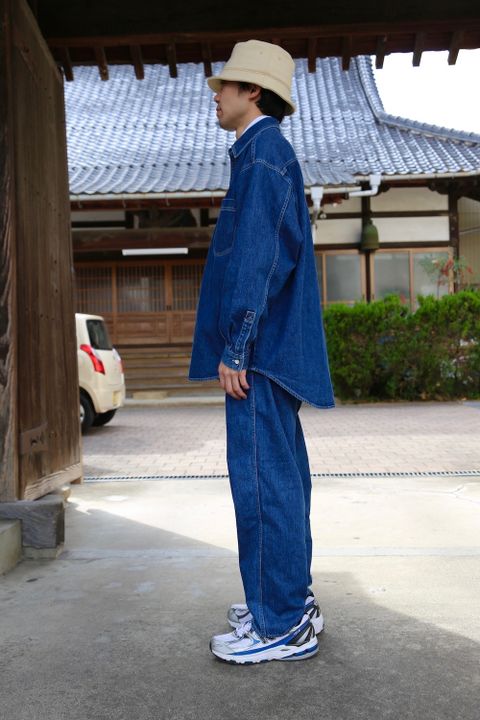 Graphpaper 2021春夏コレクション Denime Regular Collar Shirt & Denime Five Pocket Pants style.2020.12.20.