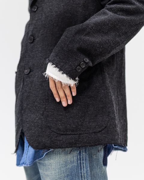 コムデギャルソンオム ウールエステルヘリンボーンジャケット MARK スタイル