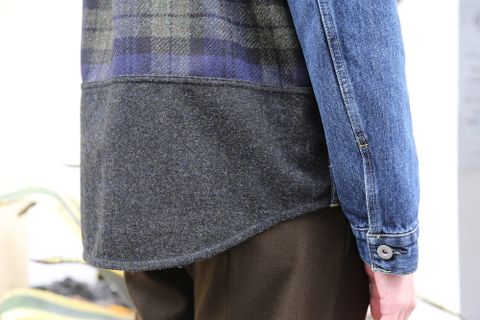 JUNYA WATANABE COMME des GARCONS MAN 綿デニム×ウールツイルチェックLevi′s Wネームジャケット style.2020.11.23.