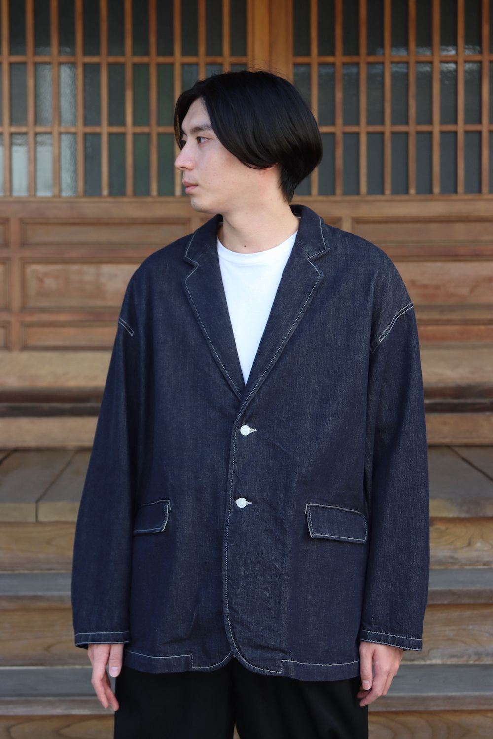 CIOTA for Graphpaper Suvin Cotton Denim Jacket(GM213-20238) style.2021.10.3