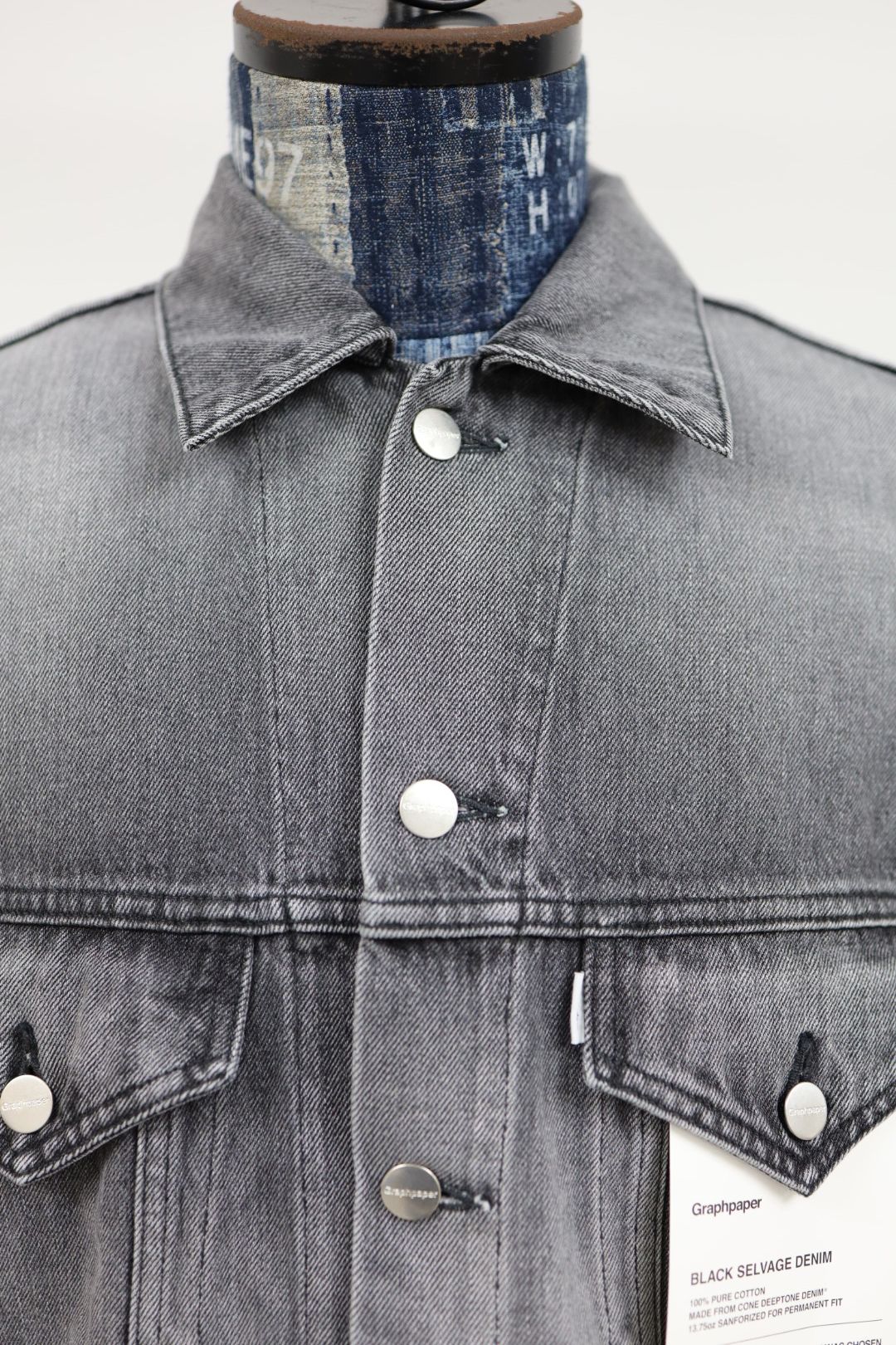 グラフペーパー  Selvage Denim Trucker Jacket(GU261-20055LB)BLACK_LIGHT FADE★1月24日(土)発売！