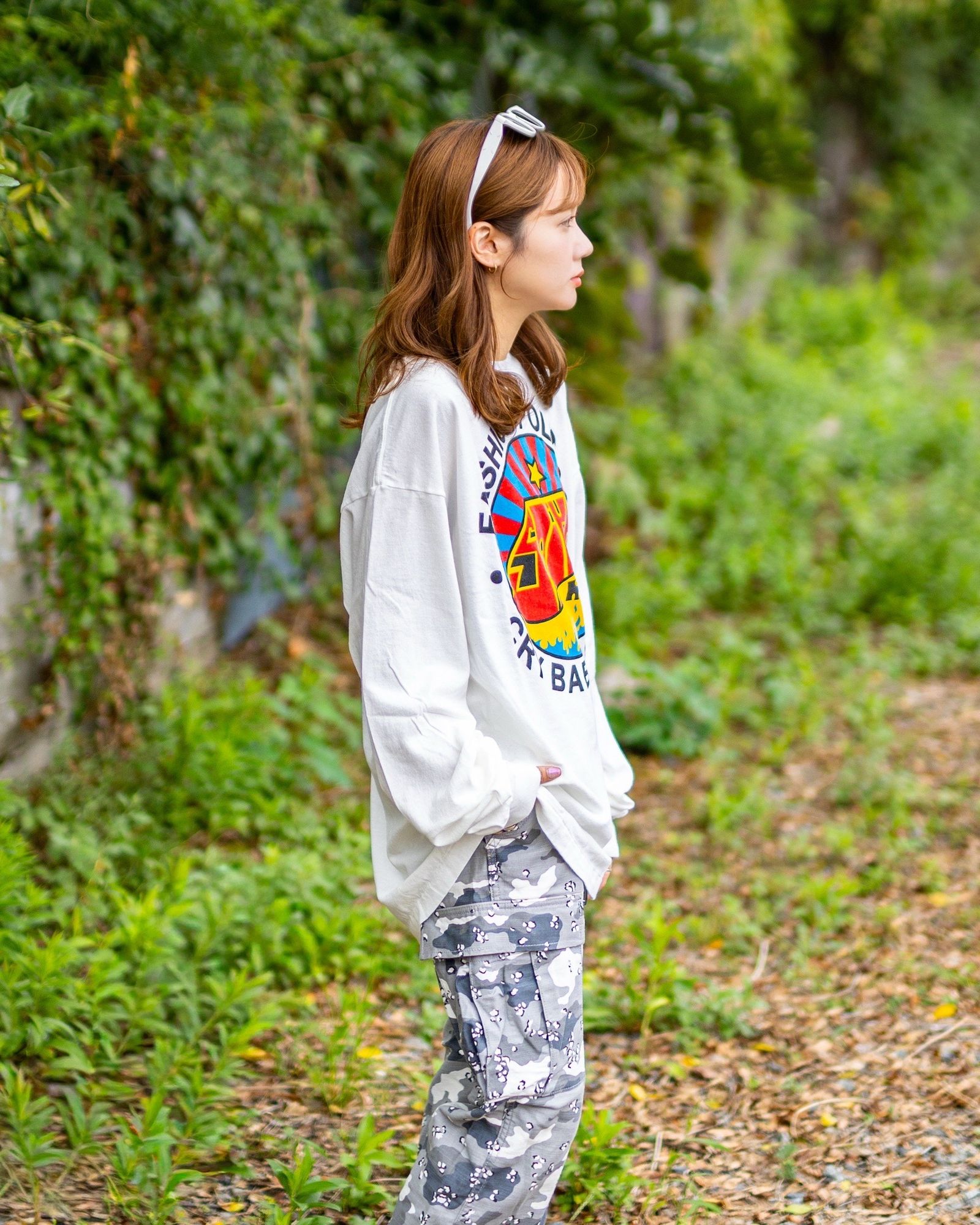 セントマイケル Tシャツ FASHION POLITICS LS TEE(SM-HR1-0000-034)WHITE★9月13日(土)発売！