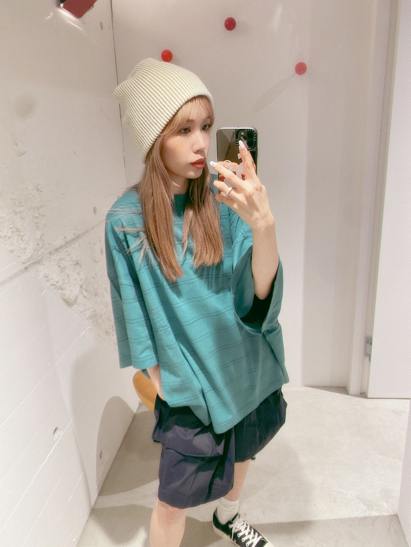 S.F.C 24SS エスエフシー DOUBLE WIDE SIDE STRIPE TEE(SFCSS24CS11)Green×Navy