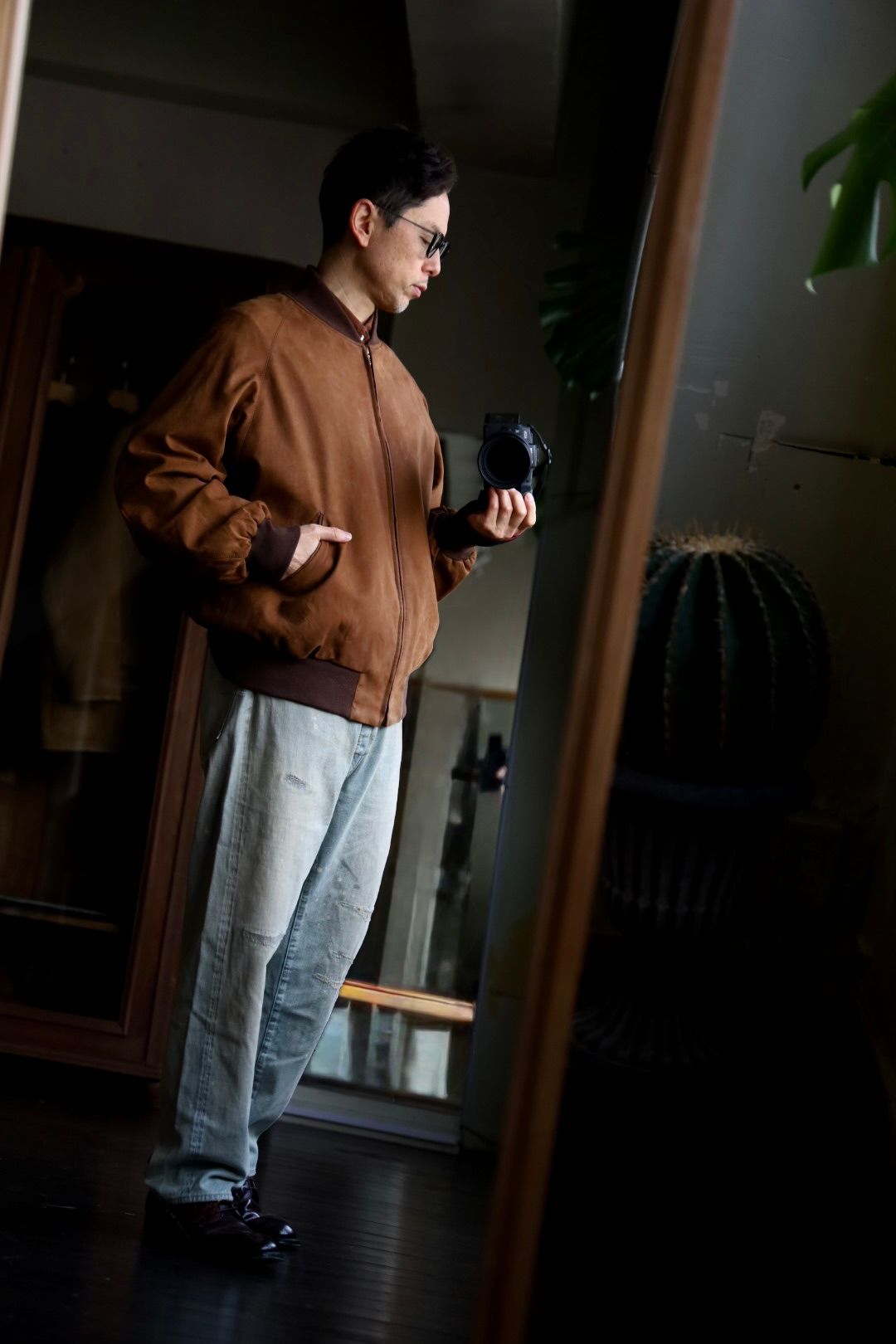 アプレッセ Vintage Nubuck leather Rib Blouson(25SAP-01-34H)BROWN☆1月11日(土)発売！