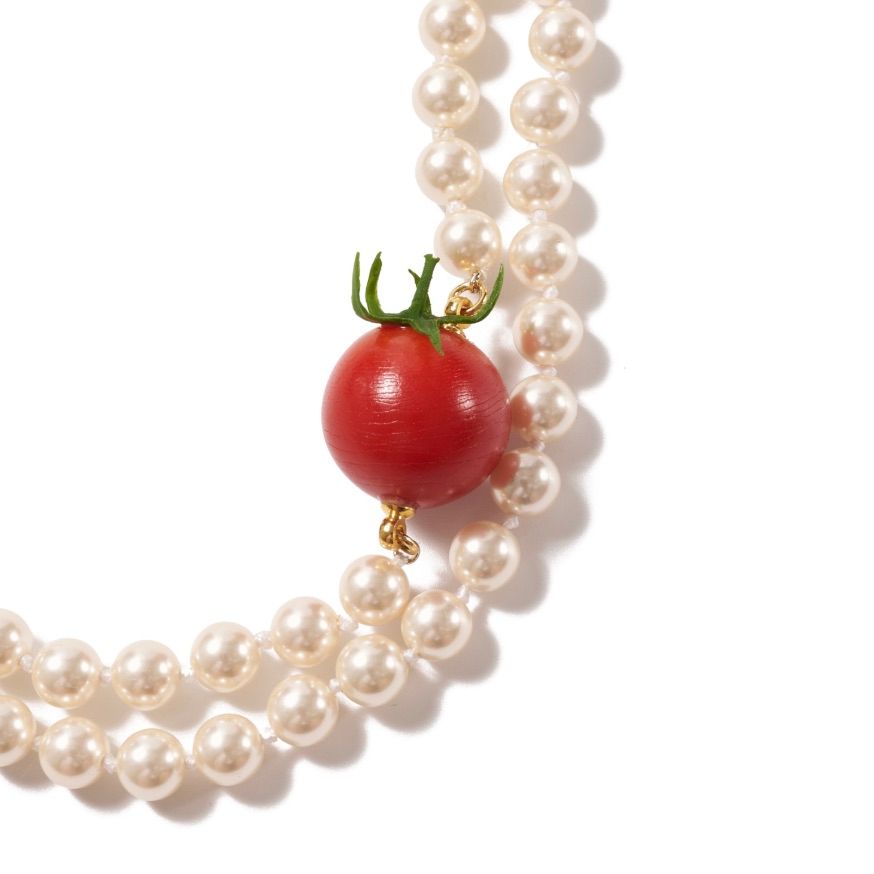 doublet ダブレット26SS FOOD SAMPLE PEARL NECKLACE (26SS83AC43) TOMATO★1月17日(土)11:00発売！