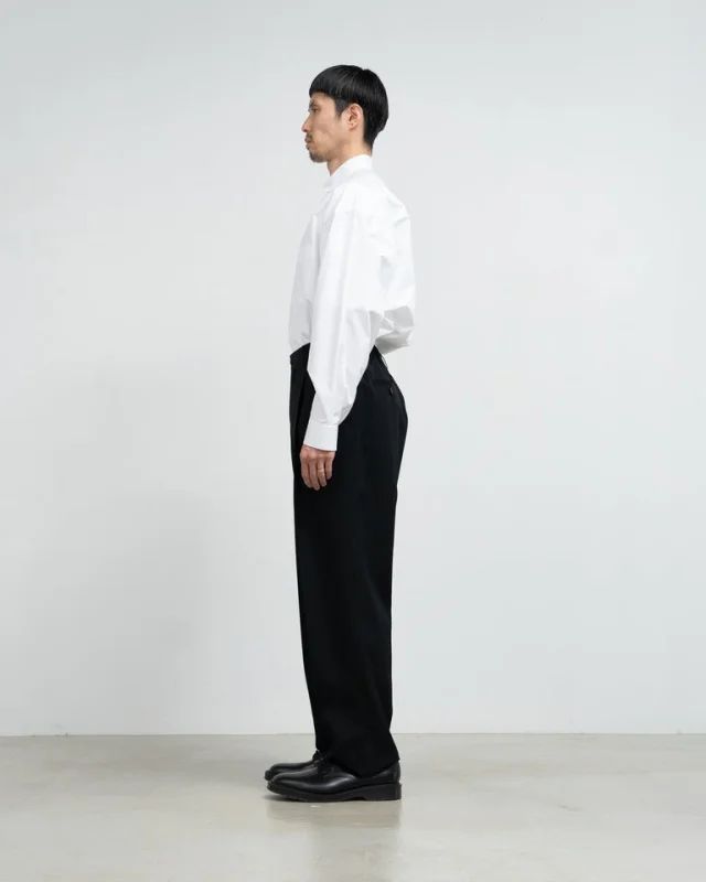 Hight Count Wide Spread Collar Shirt(GM234-50032B)WHITE