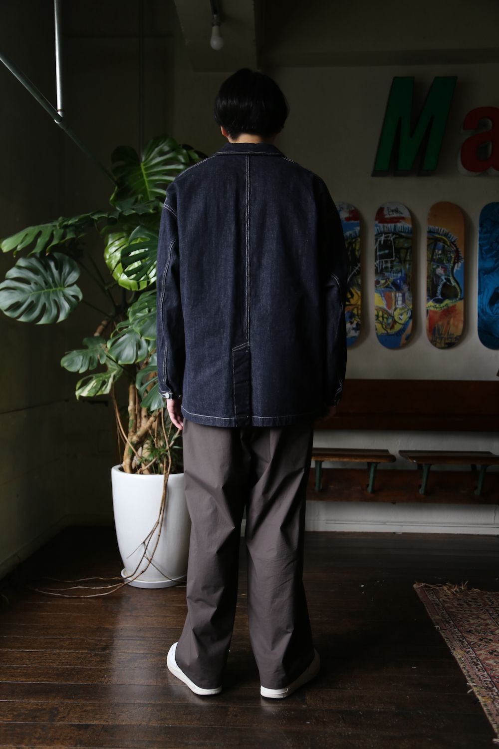 カラーブルーGraphpaper CIOTA COTTON DENIM JACKET - テーラード