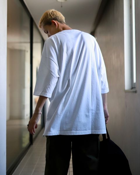 COMME des GARCONS HOMME コムデギャルソンオム 23AW 綿天竺ロゴプリントTシャツスタイル