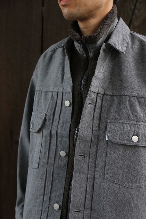 Graphpaper Colorfast Denim Blouson&Colorfast Denim Two Tuck Pants"GRAY"Style.2020.11.13.