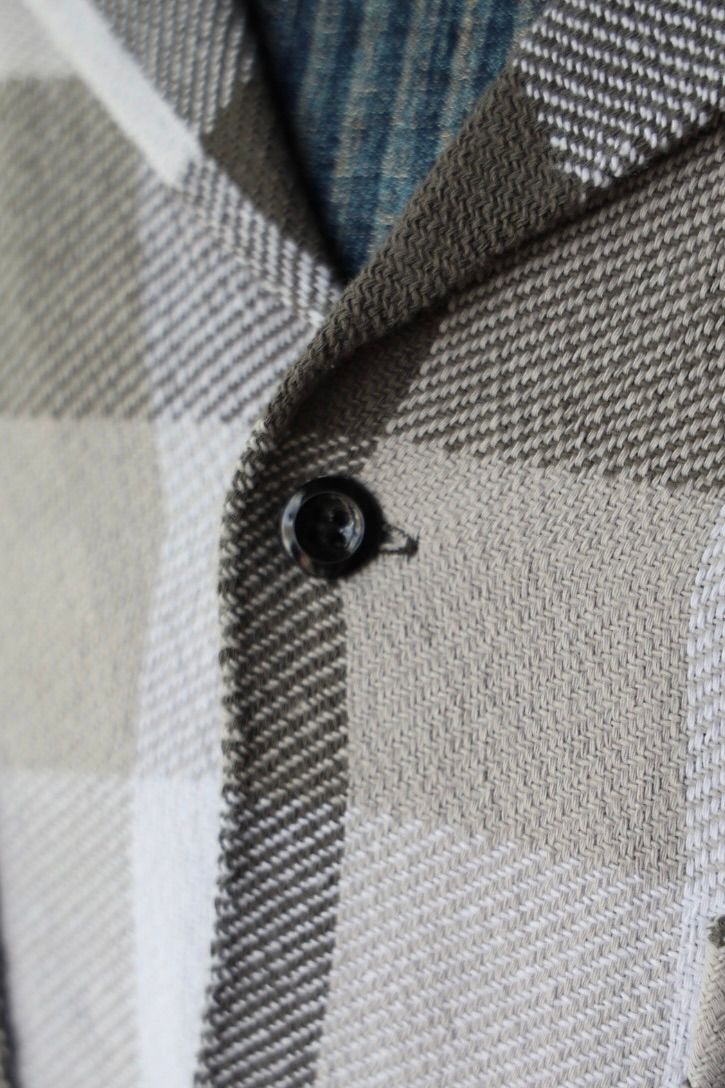 BOW WOW 25FWバウワウ CHECK FLANNEL SHIRT(BW252-CFS)GRAY x WHITE