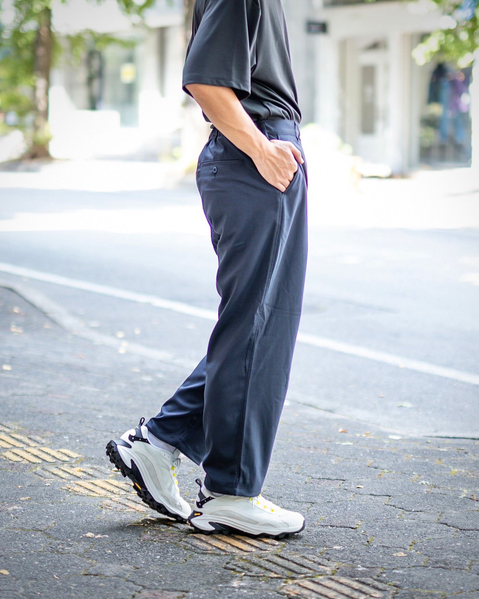 フレッシュサービス WOOLY TWILL TROUSERS(FSC243-40178)NAVY