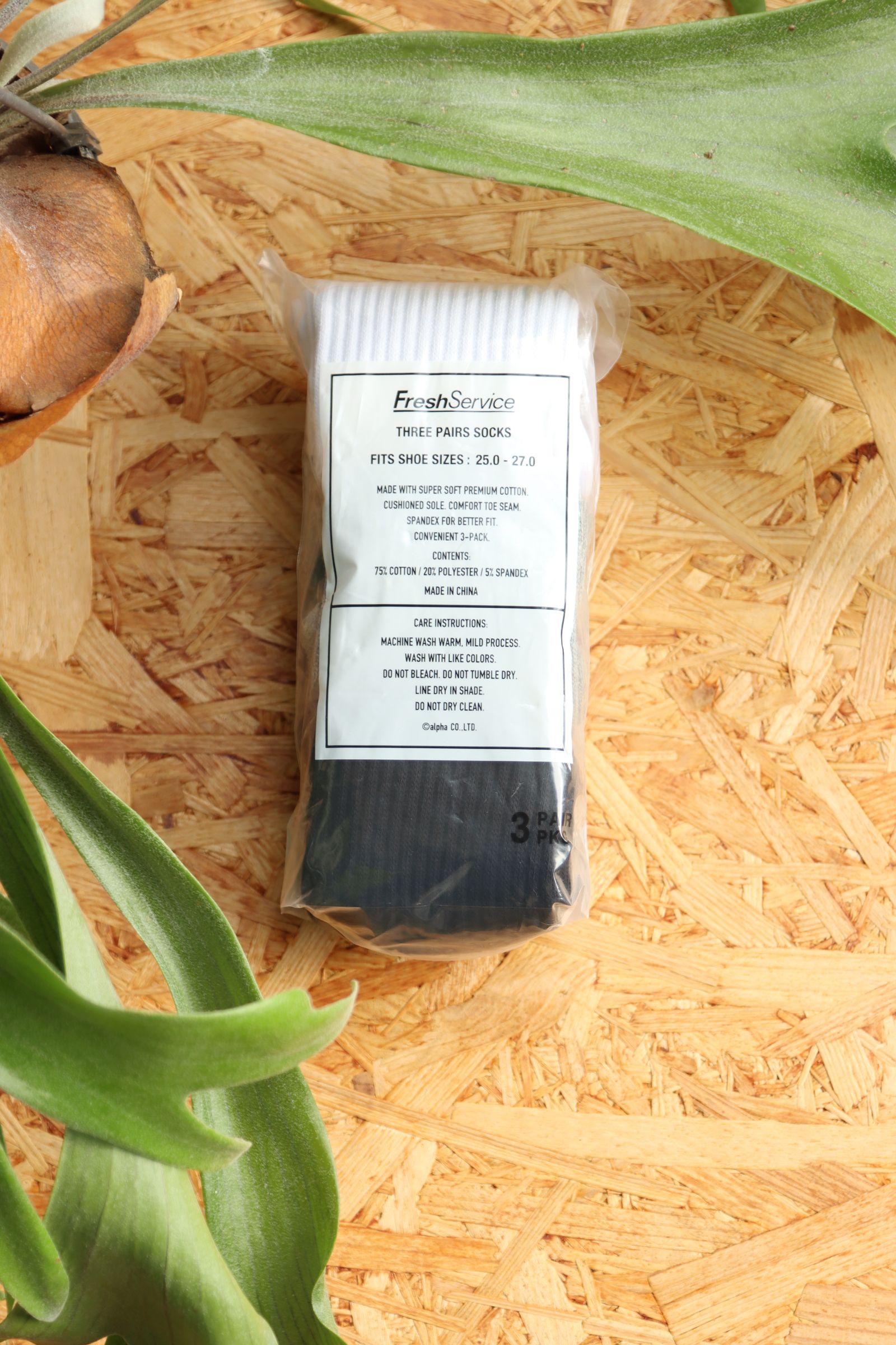 フレッシュサービスソックス SIGNATURE 3-PACK SOCKS (MONOTONE)☆再入荷！