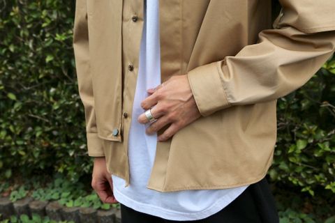 JieDa T/C FLAP SHIRT "BEIGE"Style.2020.9.20.