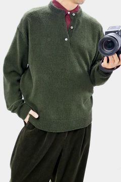 アプレッセ 2026 STYLE1 Washed Silk Nep Henry Neck Sweater(26SAP-03-08)OLIVE☆1月10日(土)発売！