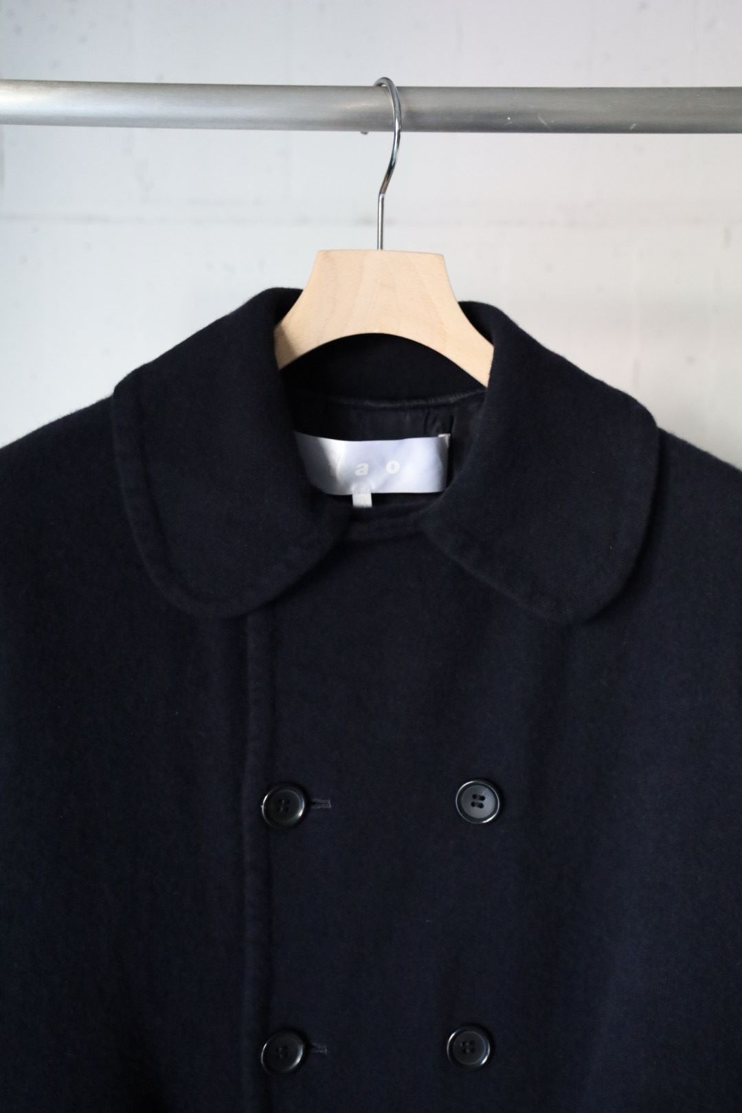 tao 26FW ウールツイル先染 製品縮絨コート(TR-C009-051-1)BLACK☆10月2日(金)発売！