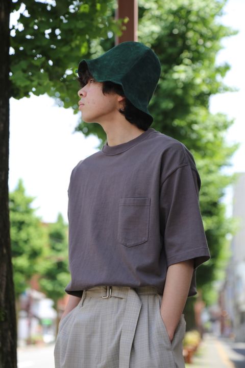 CIOTA スビンコットン10/-度詰め 吊り天竺ポケット付き半袖Tシャツ(CSLM-106M) style. 2021.05.19.