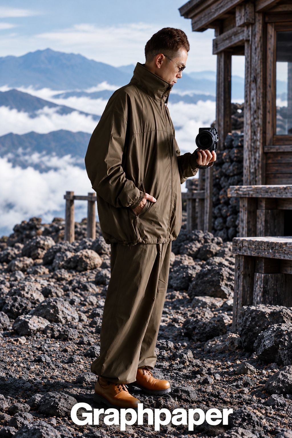 Graphpaper PERTEX® QUANTUM AIR Light Thermo Blouson"BROWN"スタイル2026.9.27.