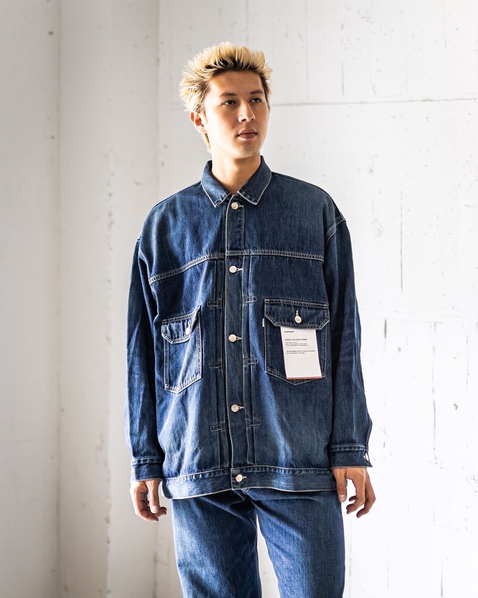 ジャケット・アウター MACHATT DENIM BEST M07 Most Official Seven Men's Dark Blue/Gray 4-Pocket Denim