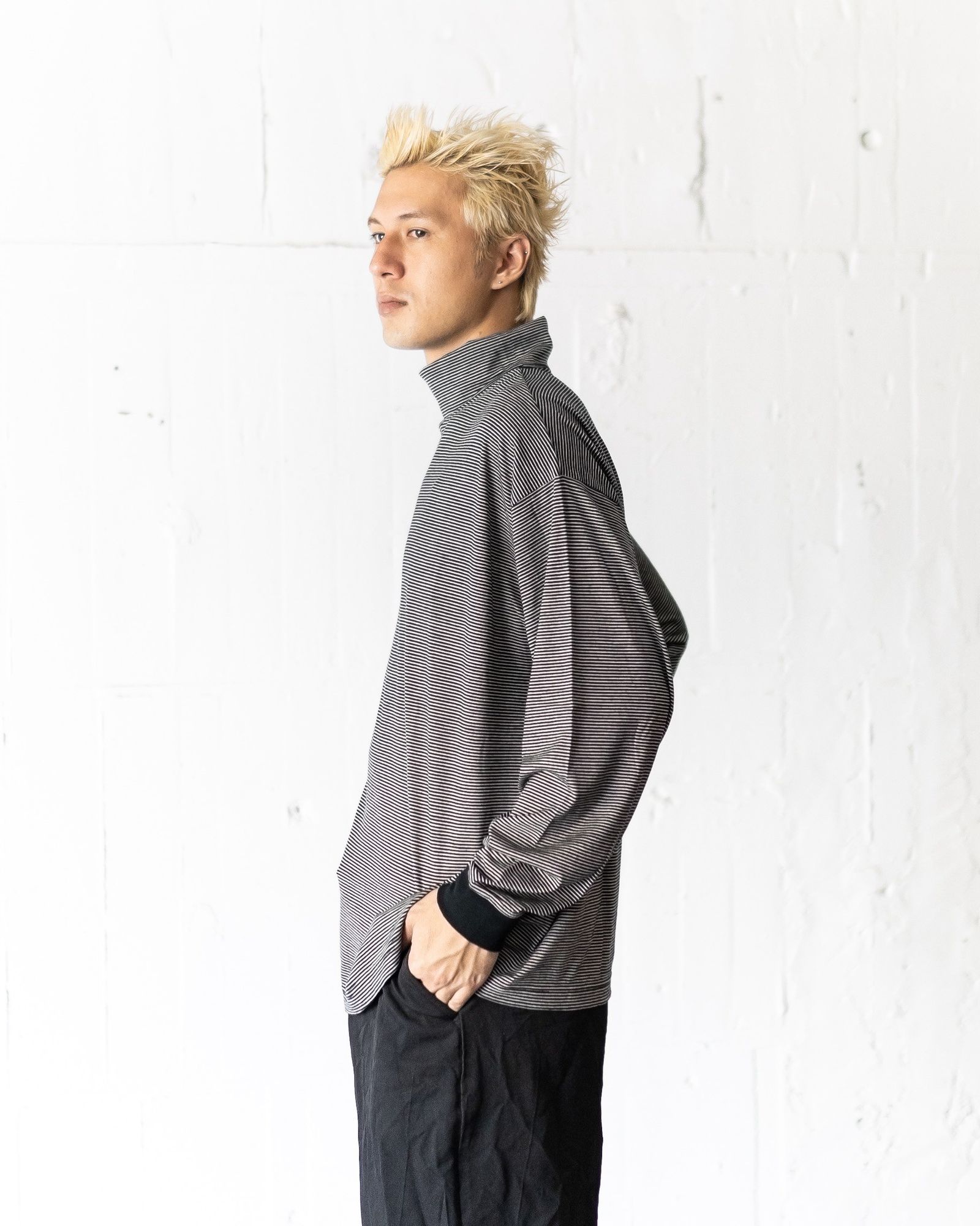 Graphpaper Wool Border L/S Turtle Neck Tee 新作発売！