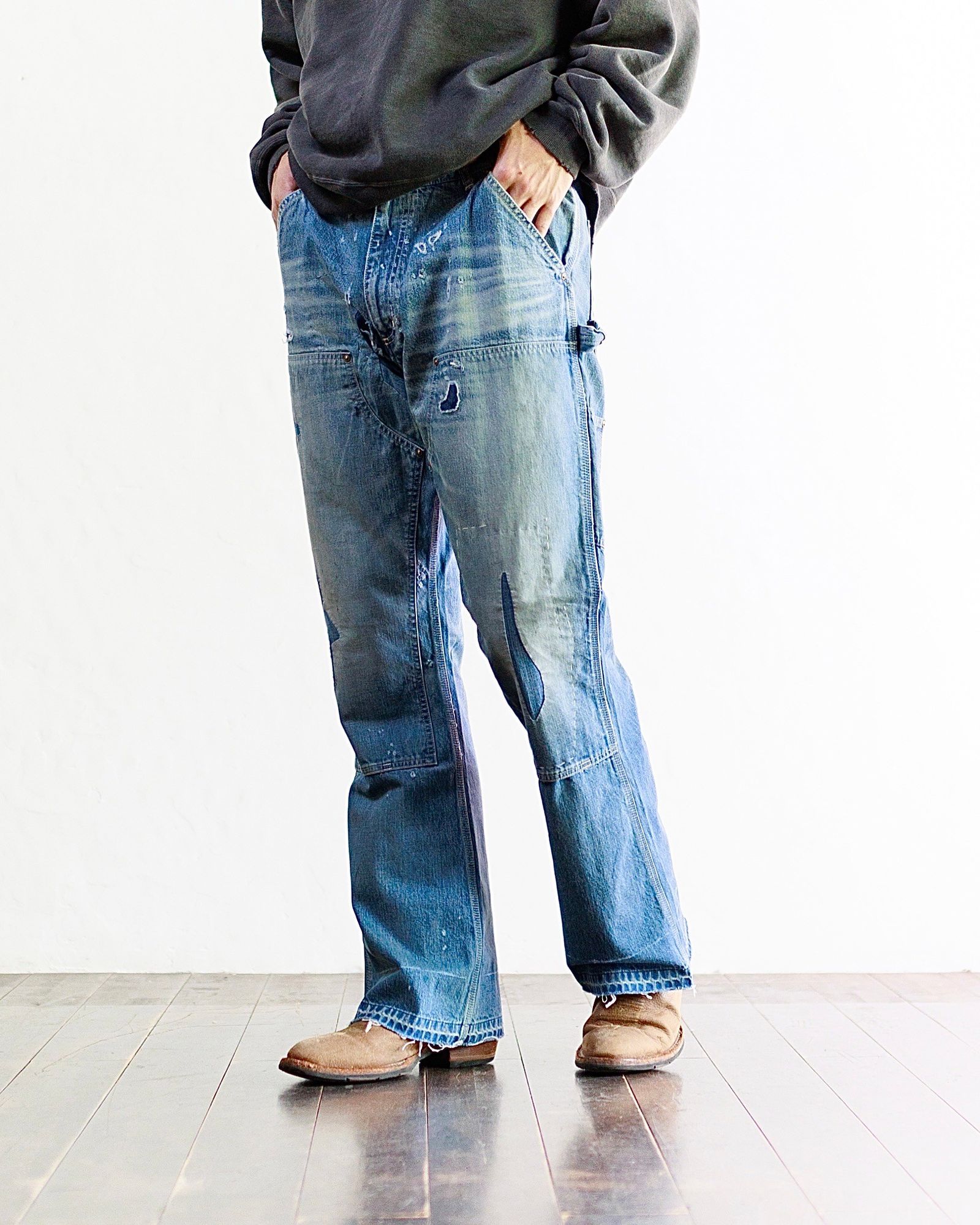 SAINT M×××××× - セントマイケル24AW DENIM DOUBLE KNEE (SM-YS1-0000-066)BLUE | mark