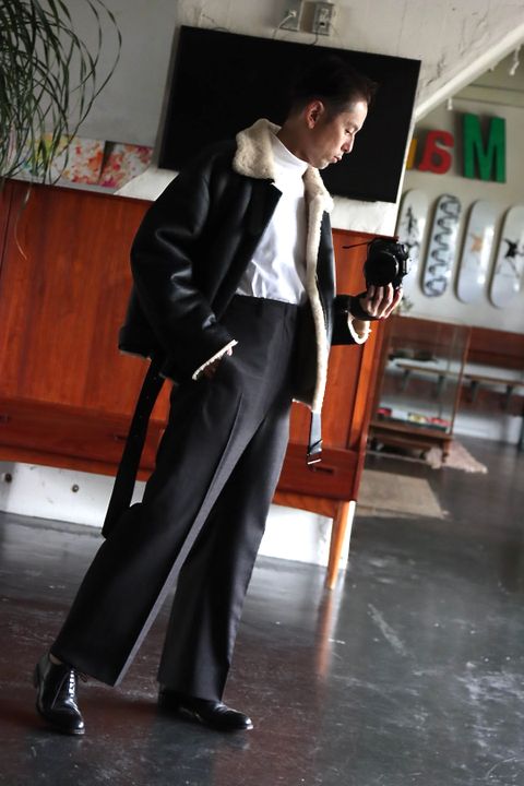 Ets.MATERIAUX マテリオ セレモニーパンツ"CHARCOAL"SIZE:1 style.