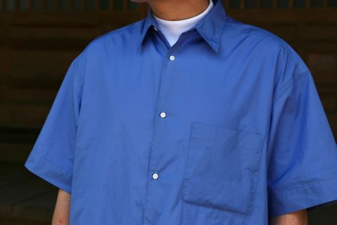Graphpaper Broad Oversized S/S Regular Collar Shirt(GM212-50625B) style. 2021.5.30