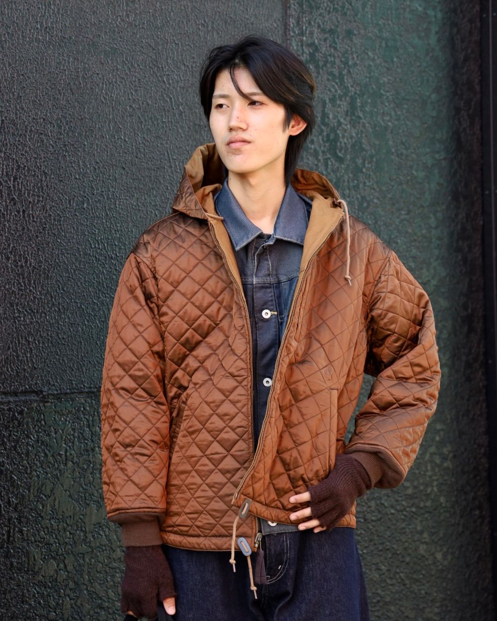 COMME des GARCONS HOMME W-NAME REVERSIBLE BAG x リバーシブルキルティングフーデッドパーカ