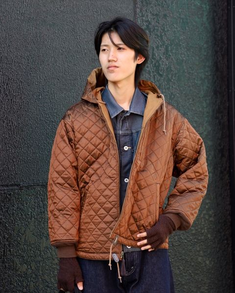 COMME des GARCONS HOMME W-NAME REVERSIBLE BAG x リバーシブルキルティングフーデッドパーカ