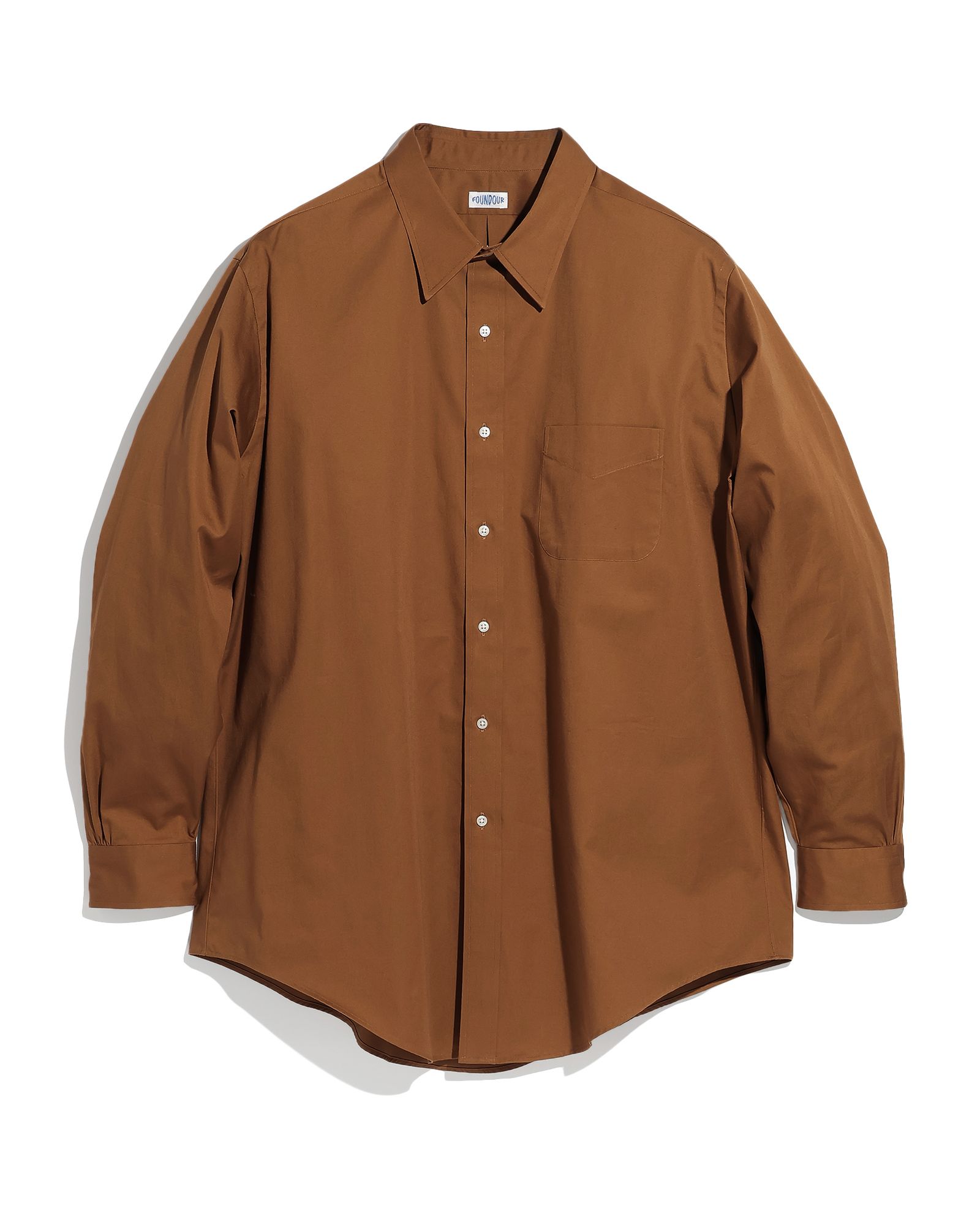 ファウンダ 25AW REGULAR COLLAR SHIRT(015FD252001)MOCHA