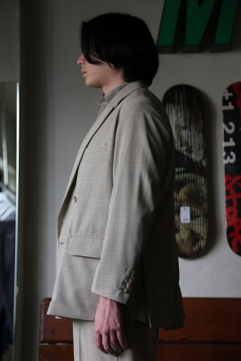 YOKE SIDE OPEN COUBLE-BREASTED JACKET(YK21SS0193J) style.2021.3.7.