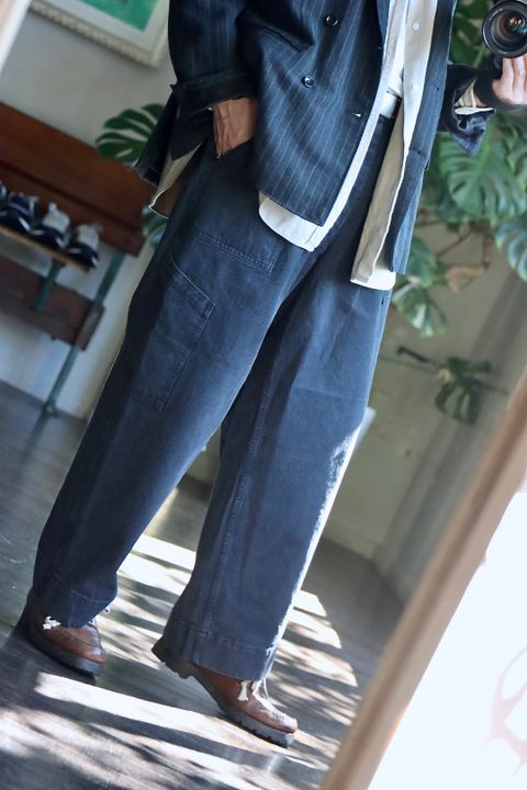 アプレッセ22FW USAF Hemmed Bottoms"BLACK"スタイル