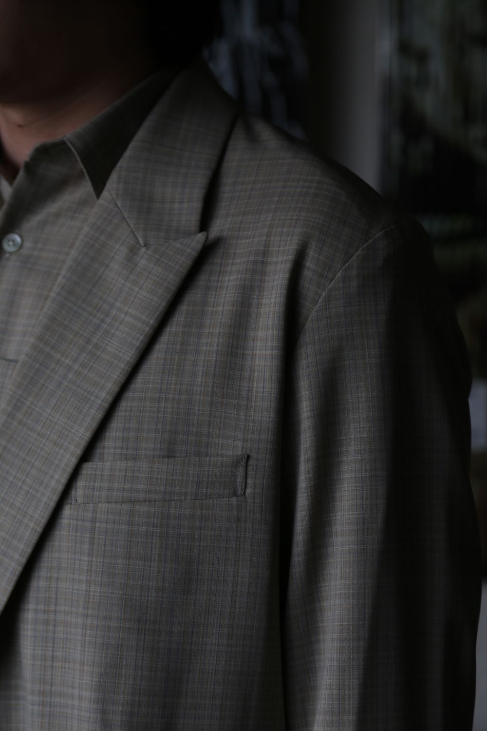 YOKE SIDE OPEN COUBLE-BREASTED JACKET(YK21SS0193J) style.2021.3.7.