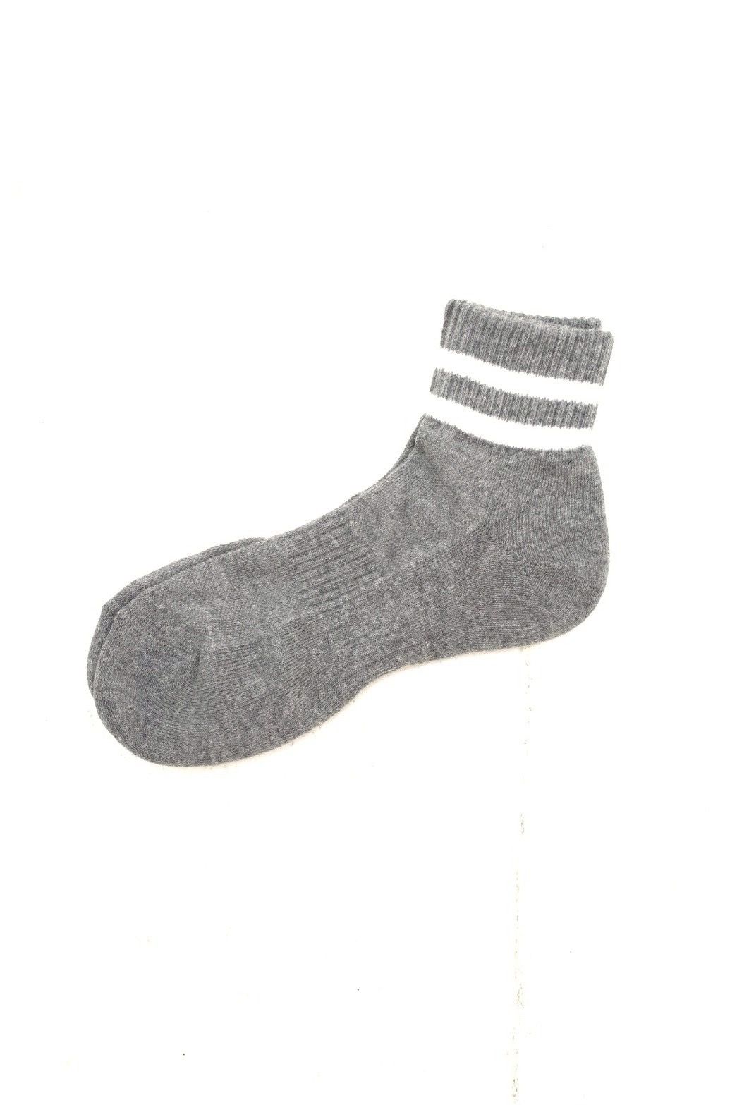 フレッシュサービスソックス 2-PACK LINE SHORT SOCKS (FSP262-90095B)H.GRAY x WHITE ☆5月9日(土)新作発売！