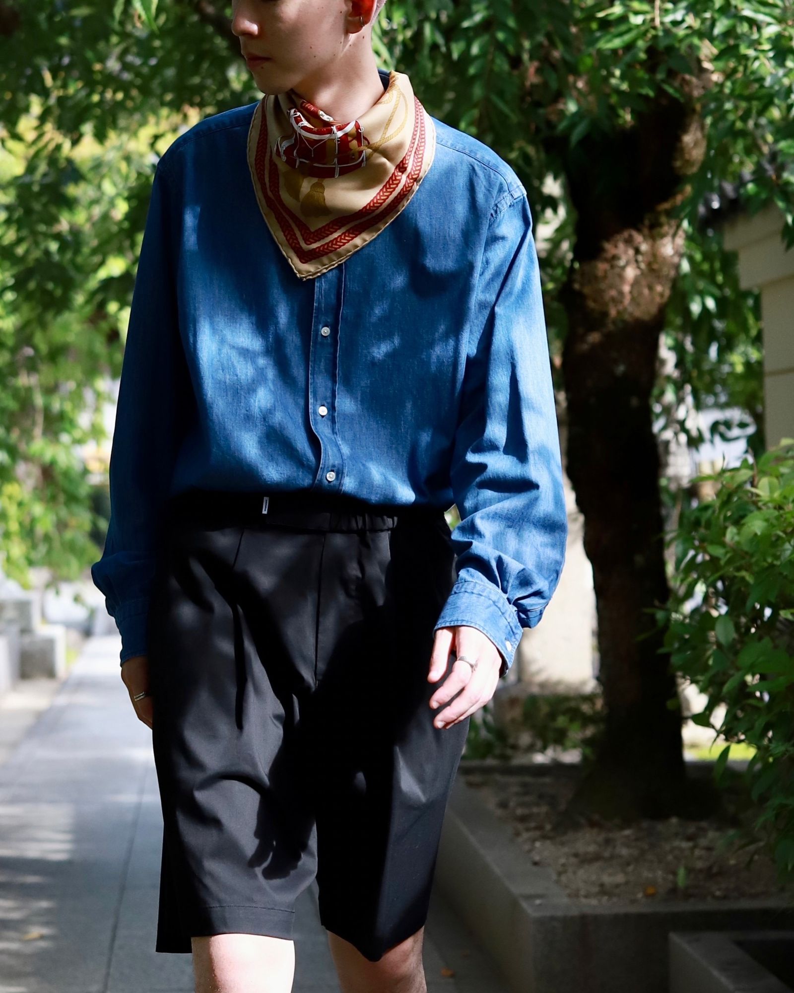 A.PRESSE - アプレッセ23AW Washed Denim Shirt (23AAP-02-08H