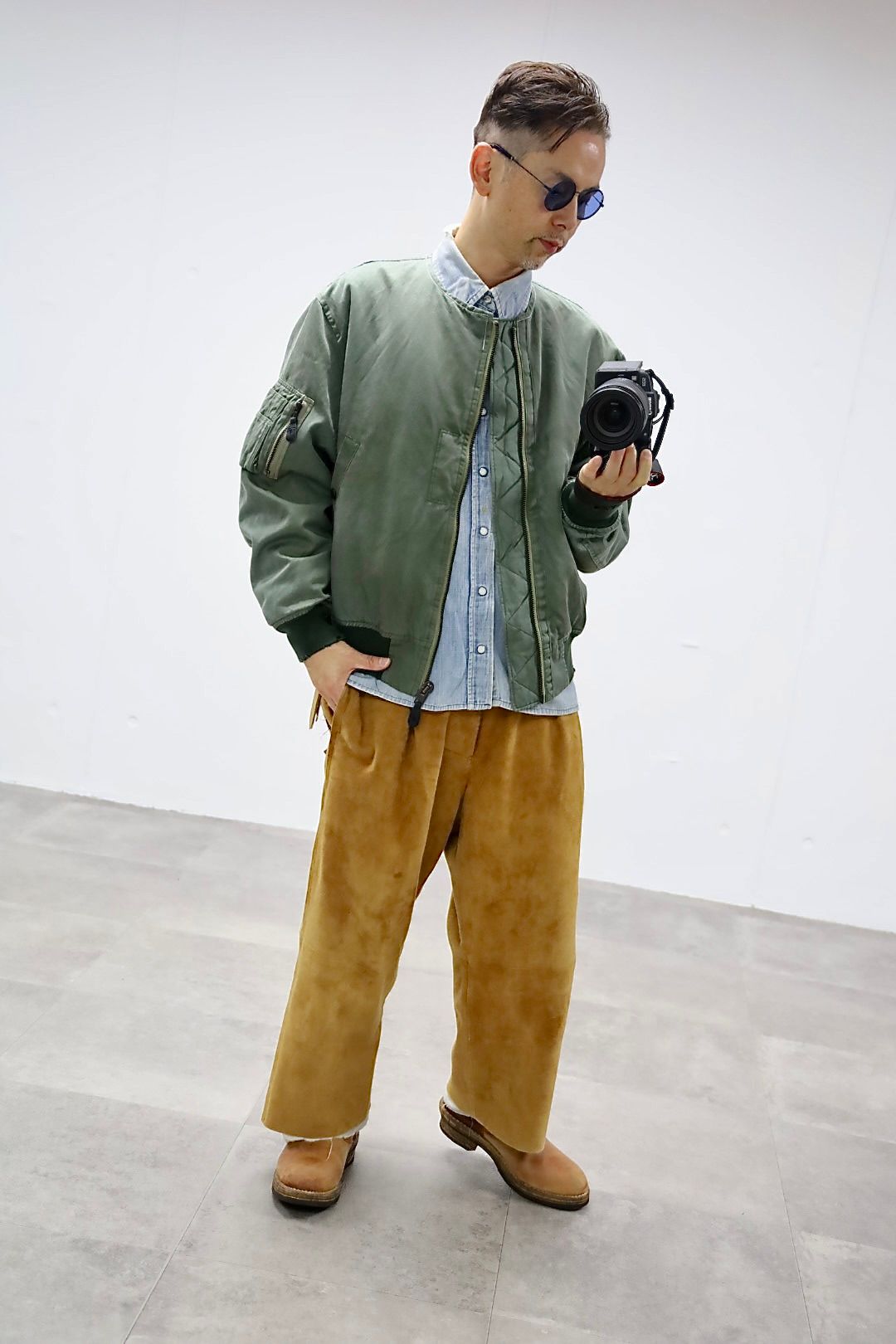 アプレッセ 2025 STYLE2 Vintage Silk Flight Custom Jacket(25AAP-01-28)SAGE☆10月25日(土)発売!