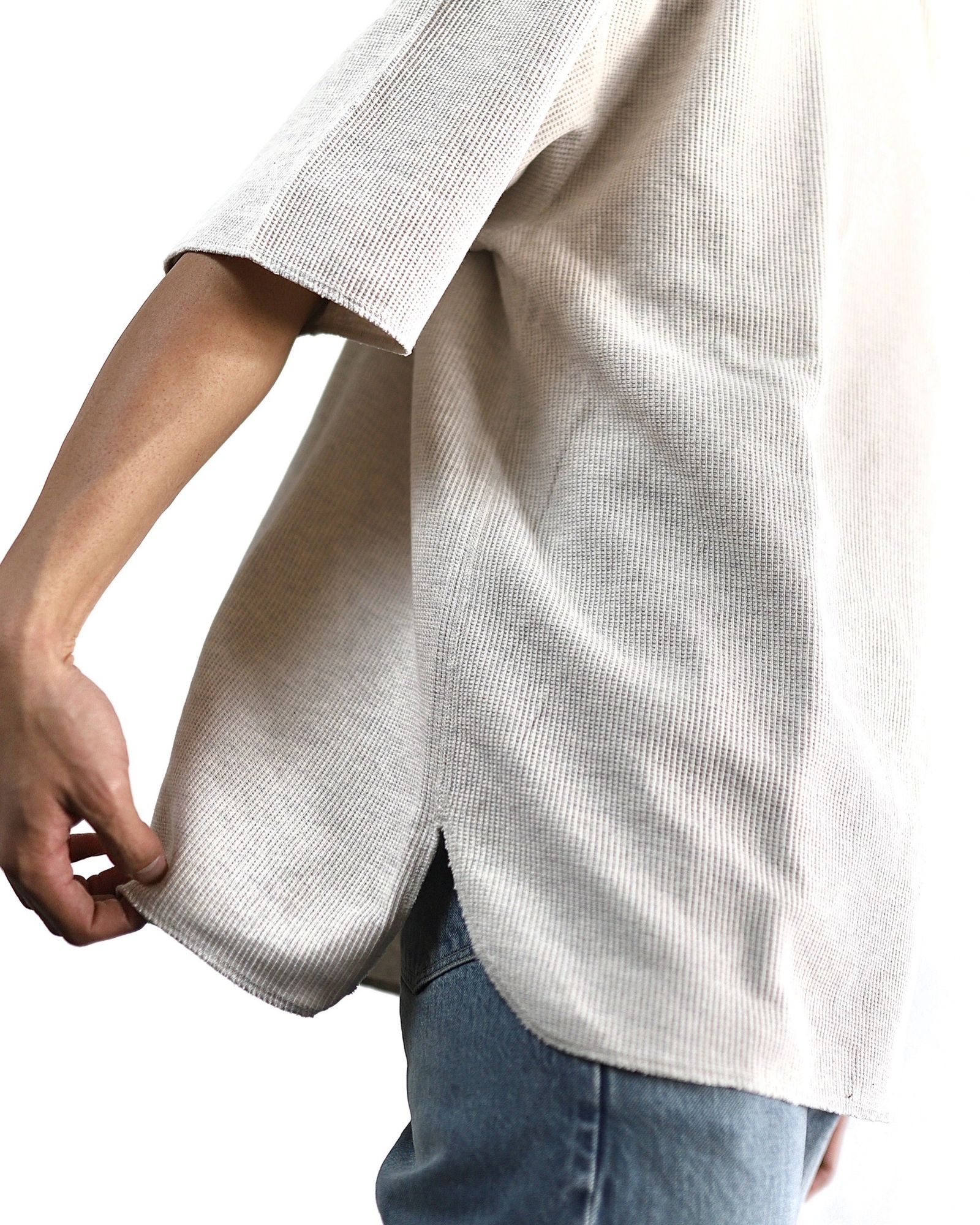 ブラームスルーツストック24SS Rough&Smooth Thermal Over-neck(HeatherOatmeal) style 2024.3.21