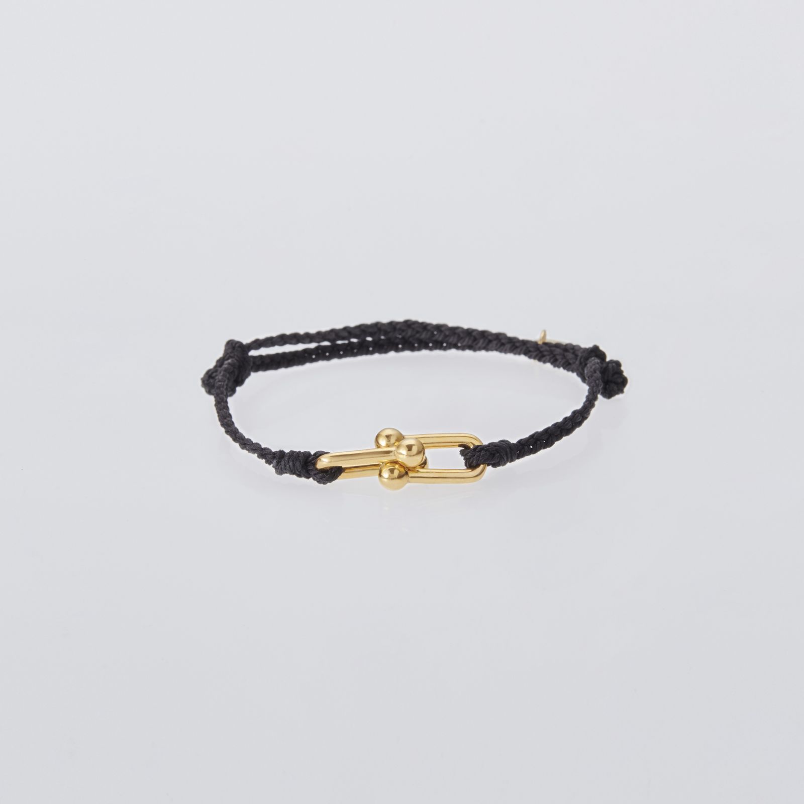 XOLO JEWELRY ショロジュエリー / Homage Link Silk Code Bracelet -Gold-(BLACK)☆11月15日(土)再入荷！