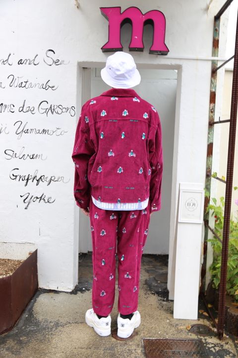 VETNAM EMBROIDERY COURDUROY JACKET & VETNAM EMBROIDERY WIDE TAPERED TROUSERSセットアップスタイル.2020.9.12.