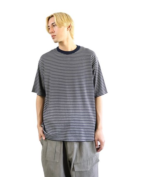 A.PRESSE 24SS High Gauge S/S Striped T-Shirt style 2024.4.13