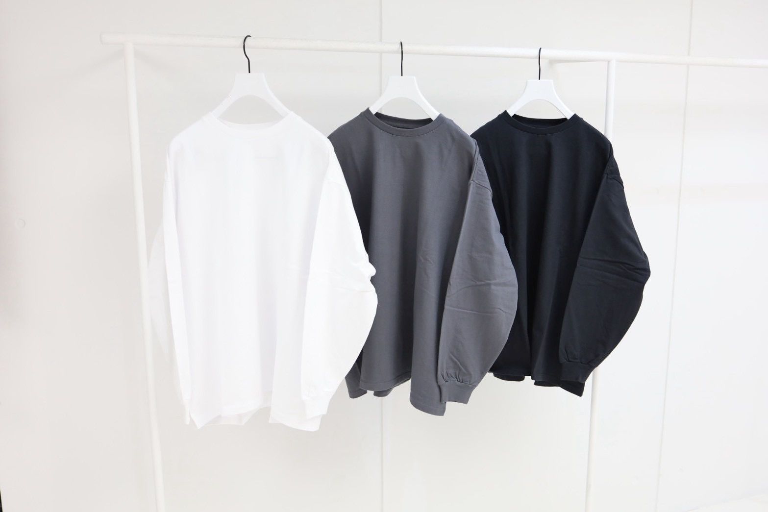 グラフペーパー  L/S Oversized Tee(GU261-70113B)GRAY☆3月14日(土)発売！