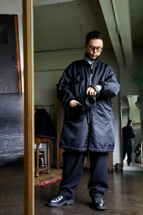 COMME des GARCONS HOMME ナイロンツイルコートスタイル2024.10.08.