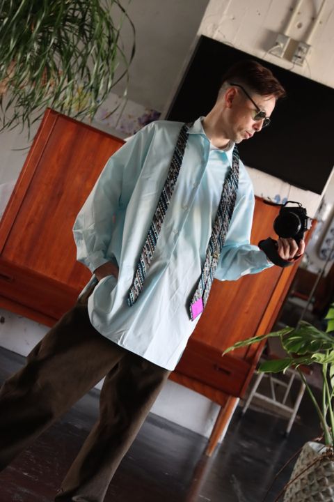 A.PRESSE Pullover Granpa Shirt(22SAP-02-08AH)MINT style