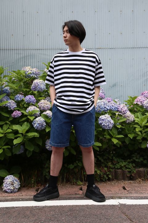 Graphpaper Border S/S Pocket Tee style.2021.6.27.