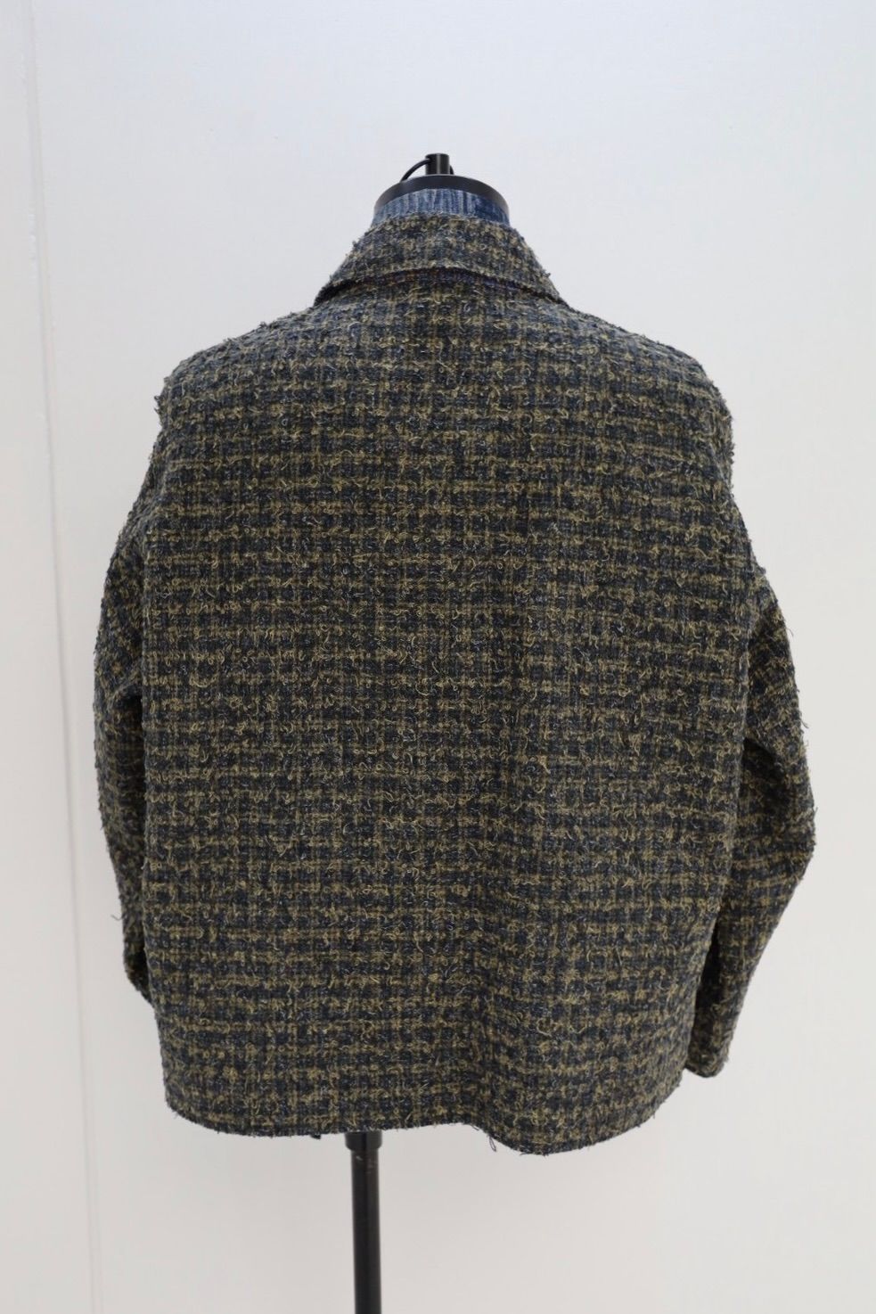 ヨーク 25FW Needlepunched Cotton Plaid Drizzler Jacket(YK25FW01031B) GREEN☆10月11日(土)新作発売！