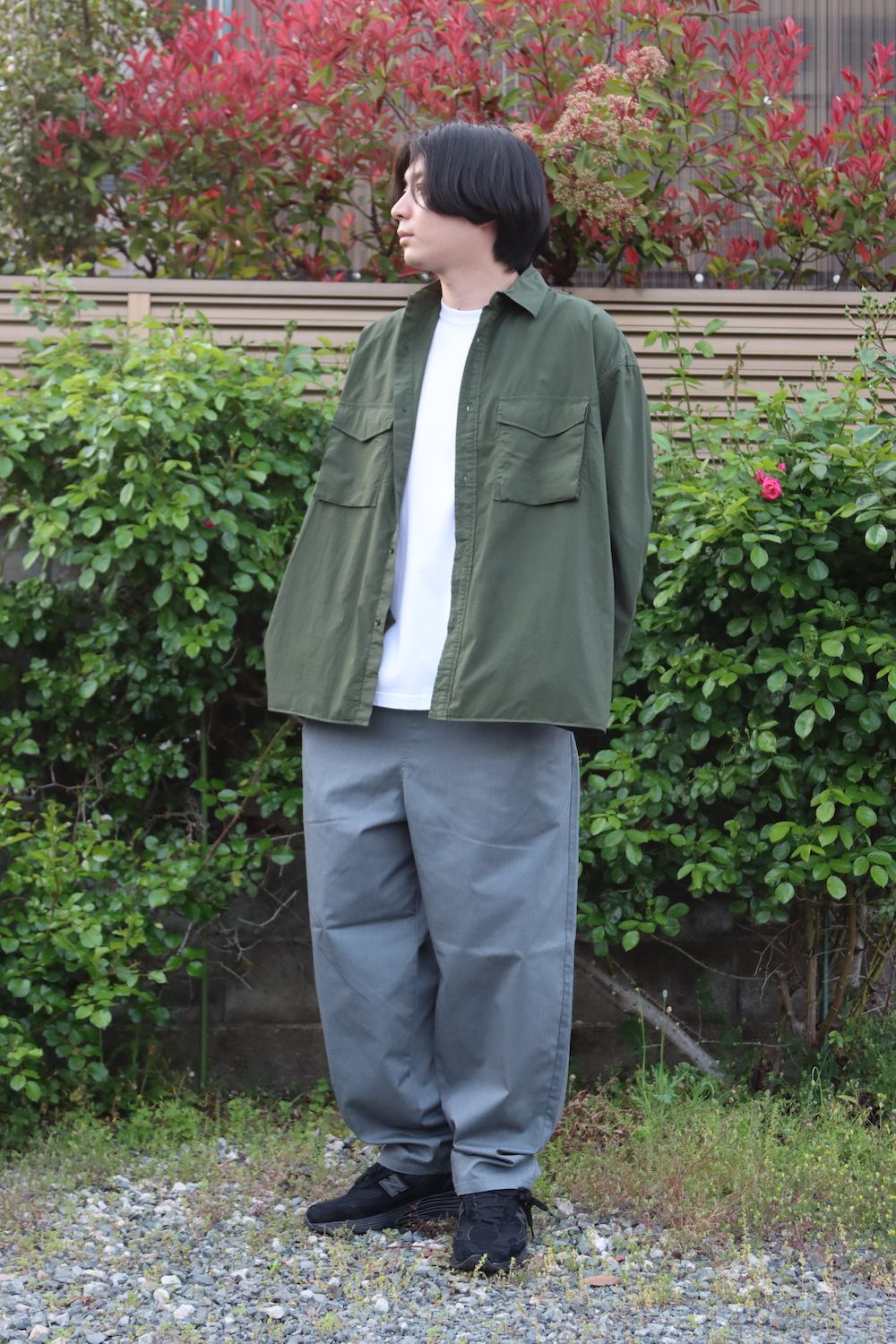 Garment Dyed Poplin Fatigue Shirt