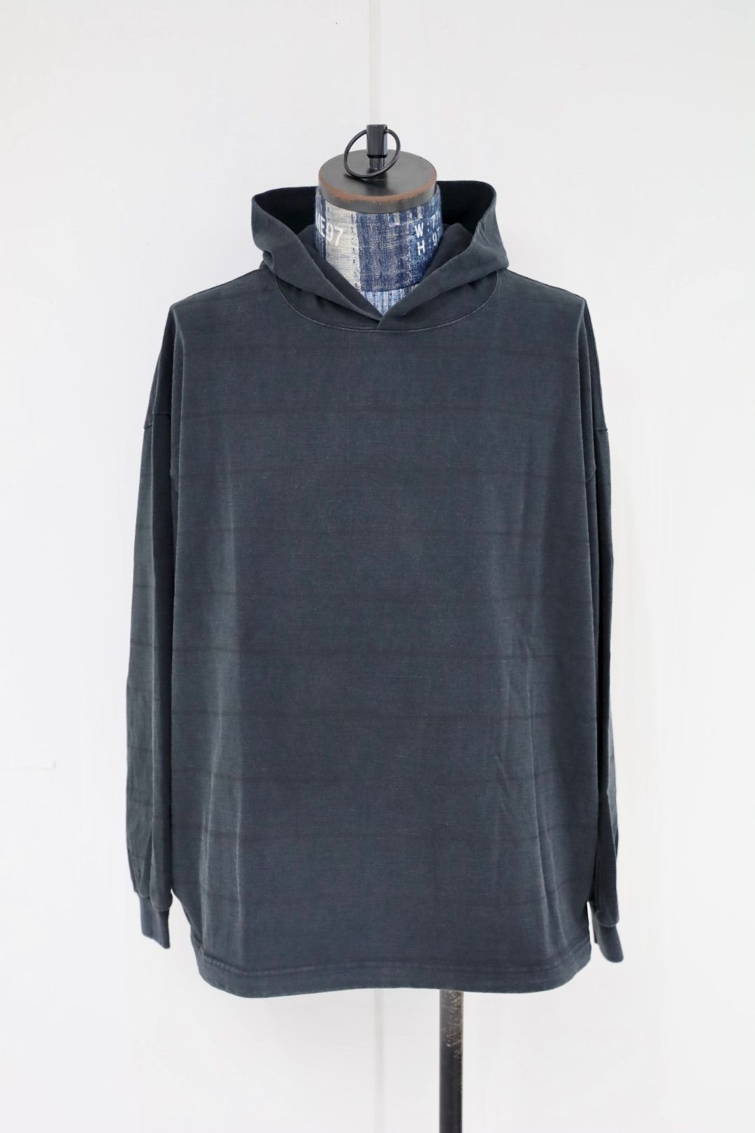 S.F.C 25FW エスエフシー SIDE STRIPE HOODY LS TEE (DISCHARGED) (SFCFW25CS07)Black